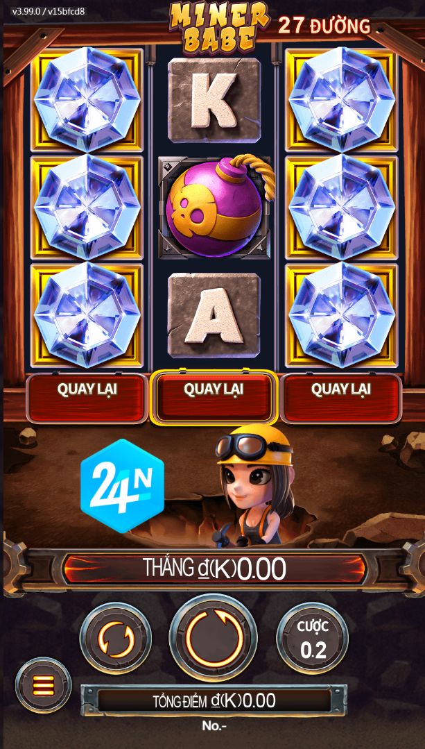 Giao diện hấp dẫn trò chơi Miner Babe tại nhà cái 24N